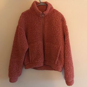 Wild Fable Pink/Coral Fuzzy Warm Sherpa Coat XL